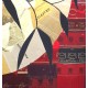 Bambous avec lune, collage de Vianney Frain
